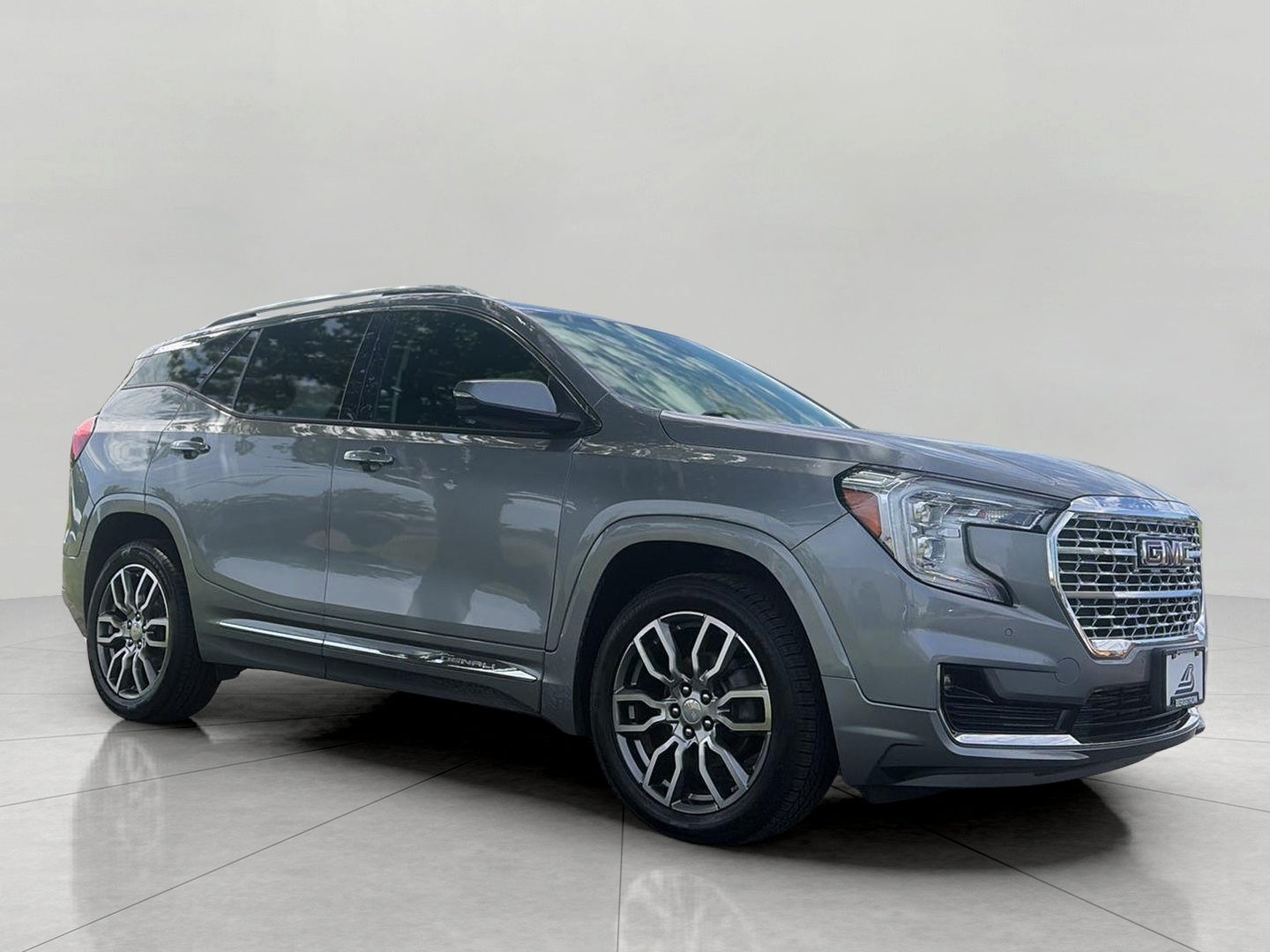 2023 GMC Terrain AWD 4dr Denali in Sterling Metallic — front three-quarter view